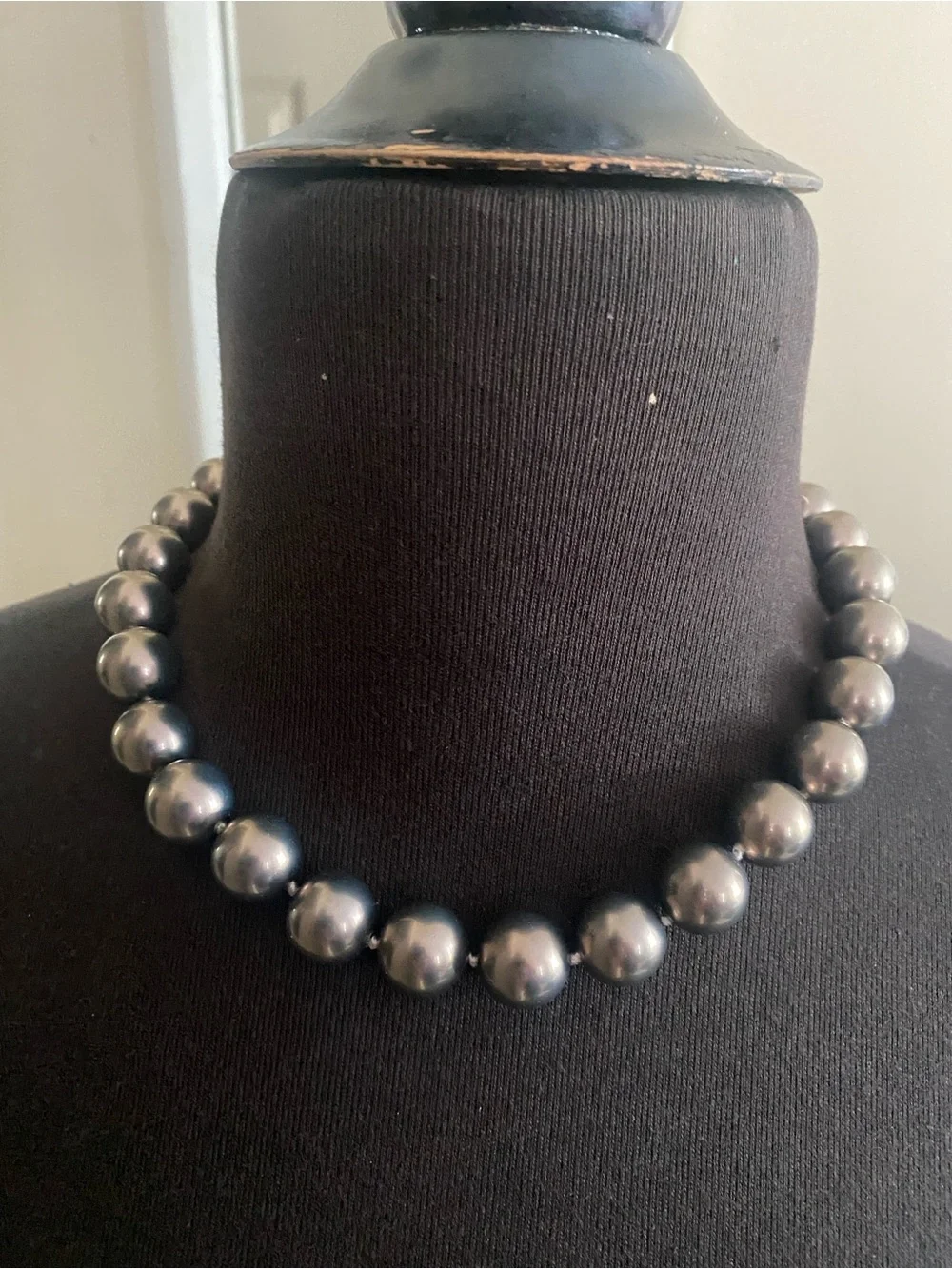 Masami Bronze Shell Pearls Necklace Choker 14K Ball clasp